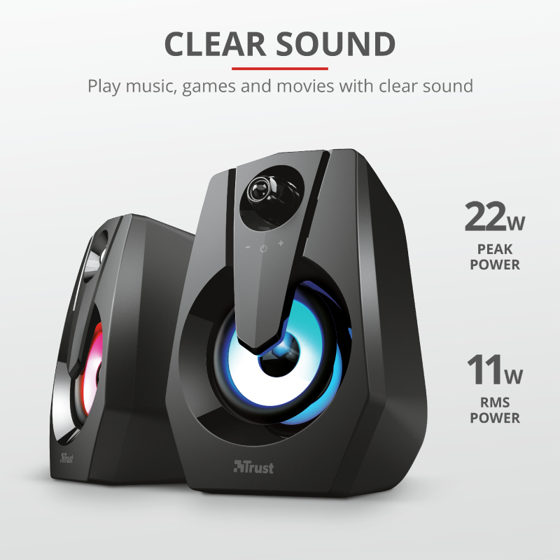 Trust Ziva RGB Illuminated 2.0 Gaming Black Wired 11 W image 6