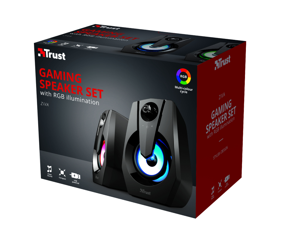 Trust Ziva RGB Illuminated 2.0 Gaming Black Wired 11 W image 12