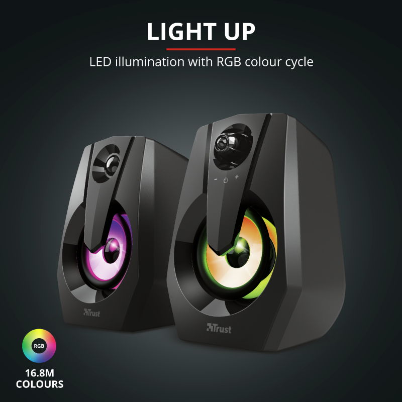 Trust Ziva RGB Illuminated 2.0 Gaming Black Wired 11 W image 7
