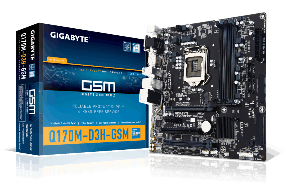 GIGABYTE GA-Q170M-D3H-GSM (rev. 1.0) – image 1