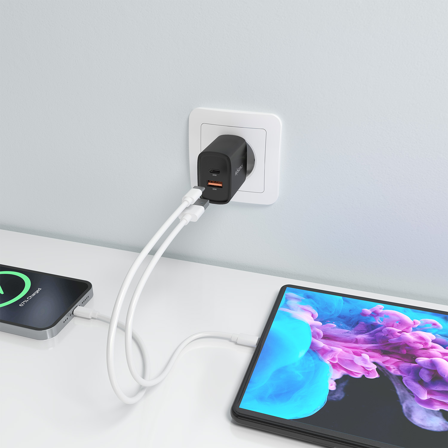 AISENS A110-0953 mobile device charger Universal Black AC Fast charging Indoor – image 5