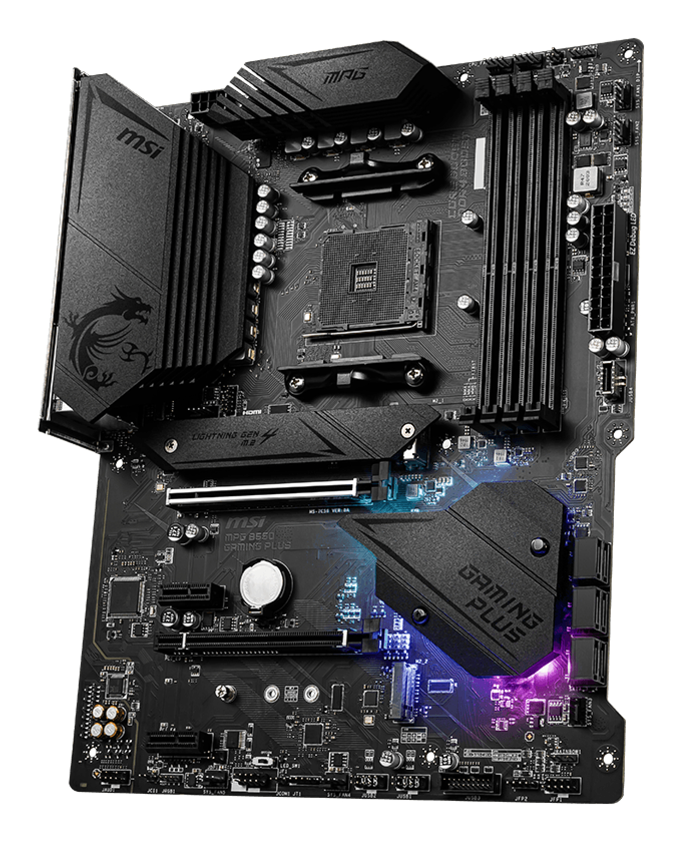 Tarjeta Madre MSI MPG B550 GAMING PLUS - Socket AM4 - 4x DDR4 - 1866/3200 MHz - HDMI - DisplayPort - M.2 - USB 2.0/3.2 - ATX - MPG B550 GAMING PLUS