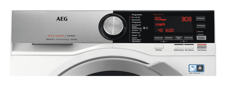 AEG Series 8000 L8WEF80600 washer dryer Freestanding Front-load White – image 2