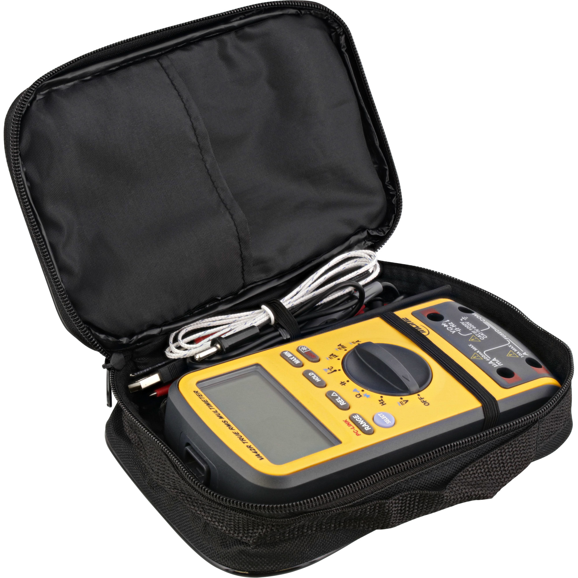صورة ملتيميتر InLine مزدوج الشاشة، اتصال USB بالكمبيوتر، CAT III / CAT IV