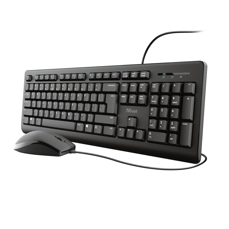 Trust TKM-250 keyboard Mouse included Universal USB Spanish Black