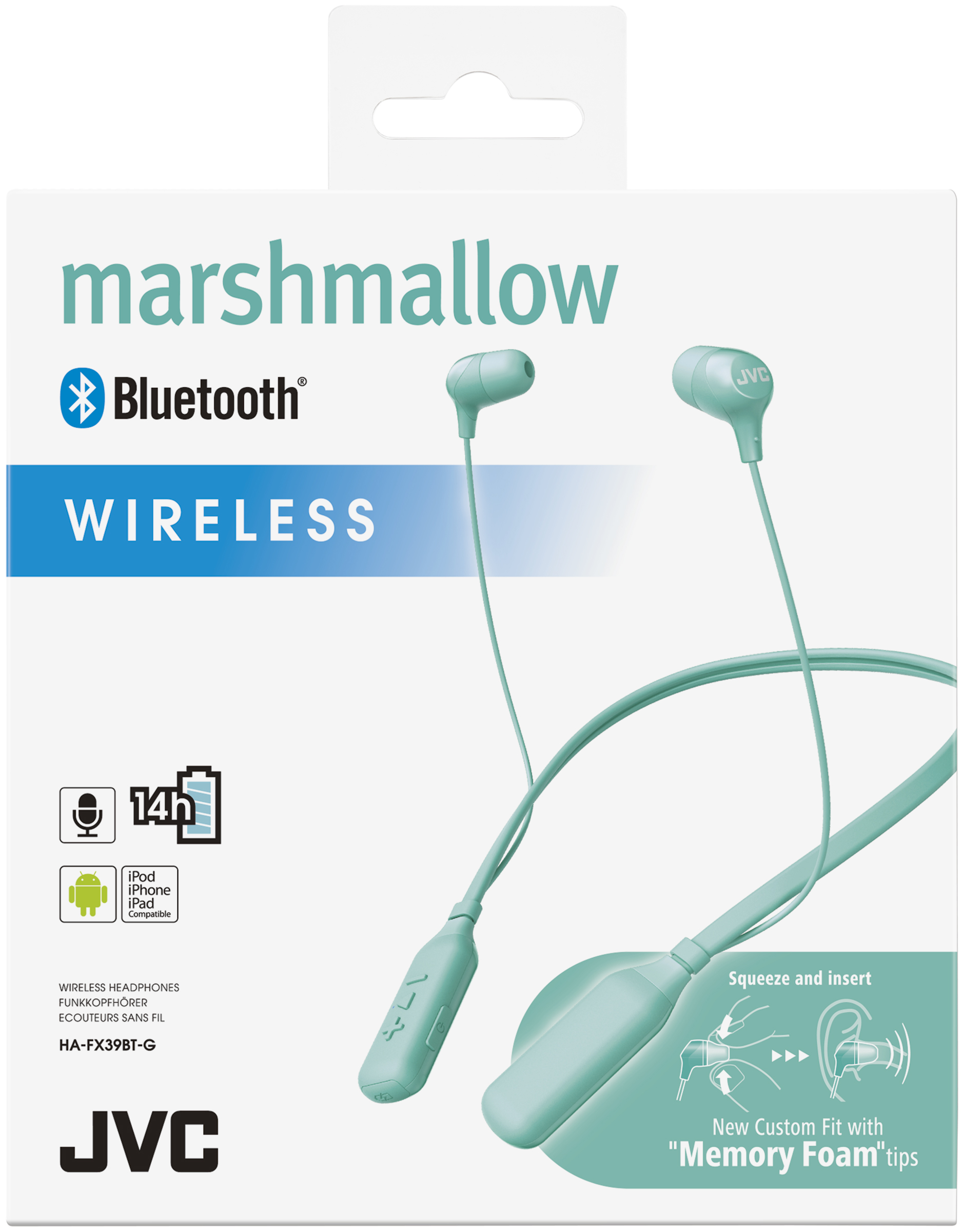 JVC HA-FX39BT-G-E Wireless neckband headphones – image 2