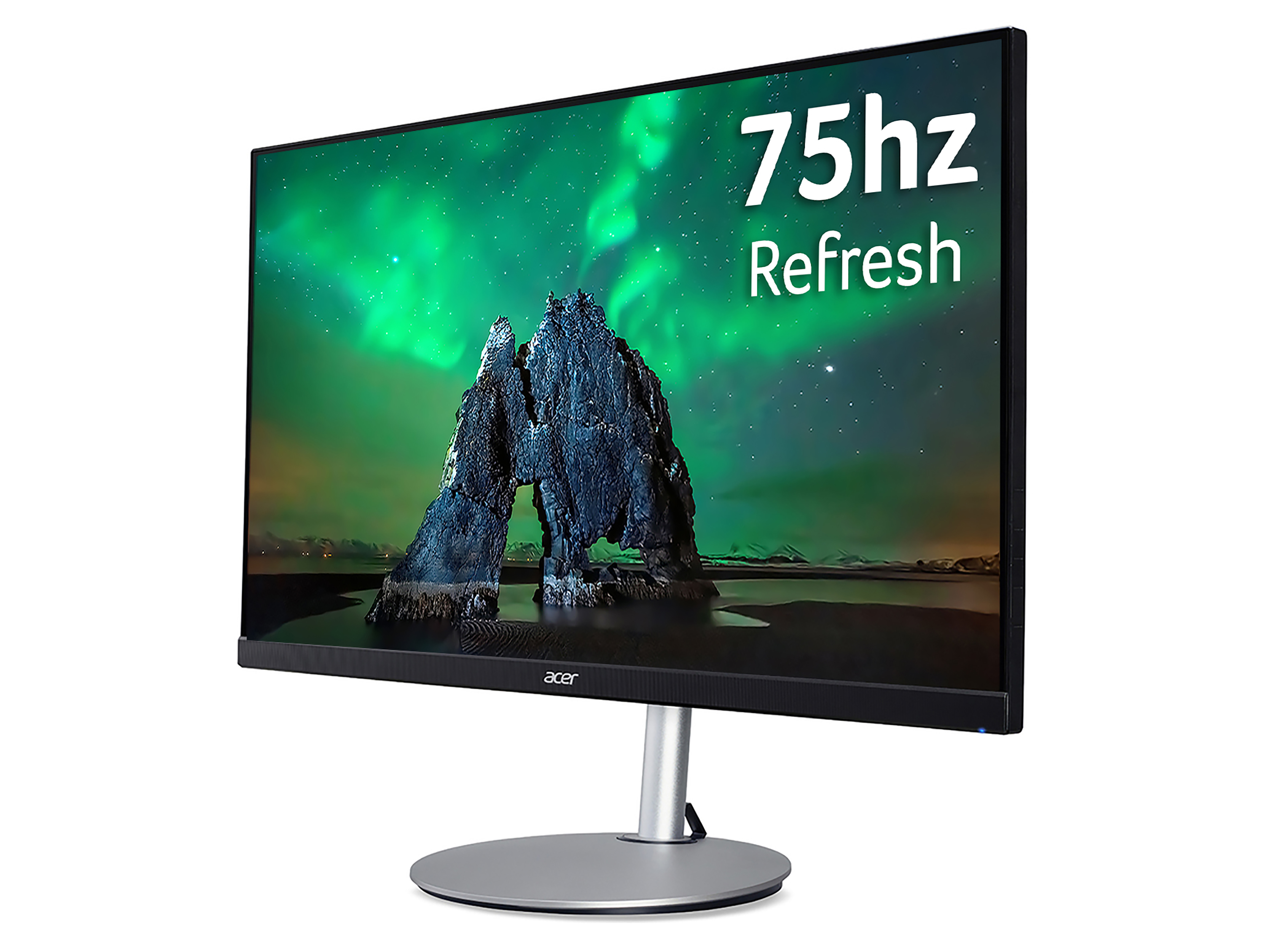 Acer CB2 CB242Ysmiprx 23.8 inch FHD Monitor (IPS Panel, FreeSync, 75Hz, 1ms, HDR 10, Height Adjustable Stand, DP, HDMI, VGA, Silver/Black) image 2