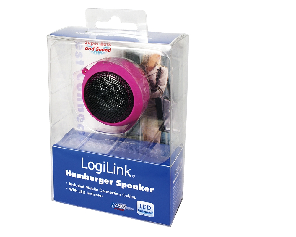 LogiLink SP0012 portable/party speaker Pink 2.5 W image 2