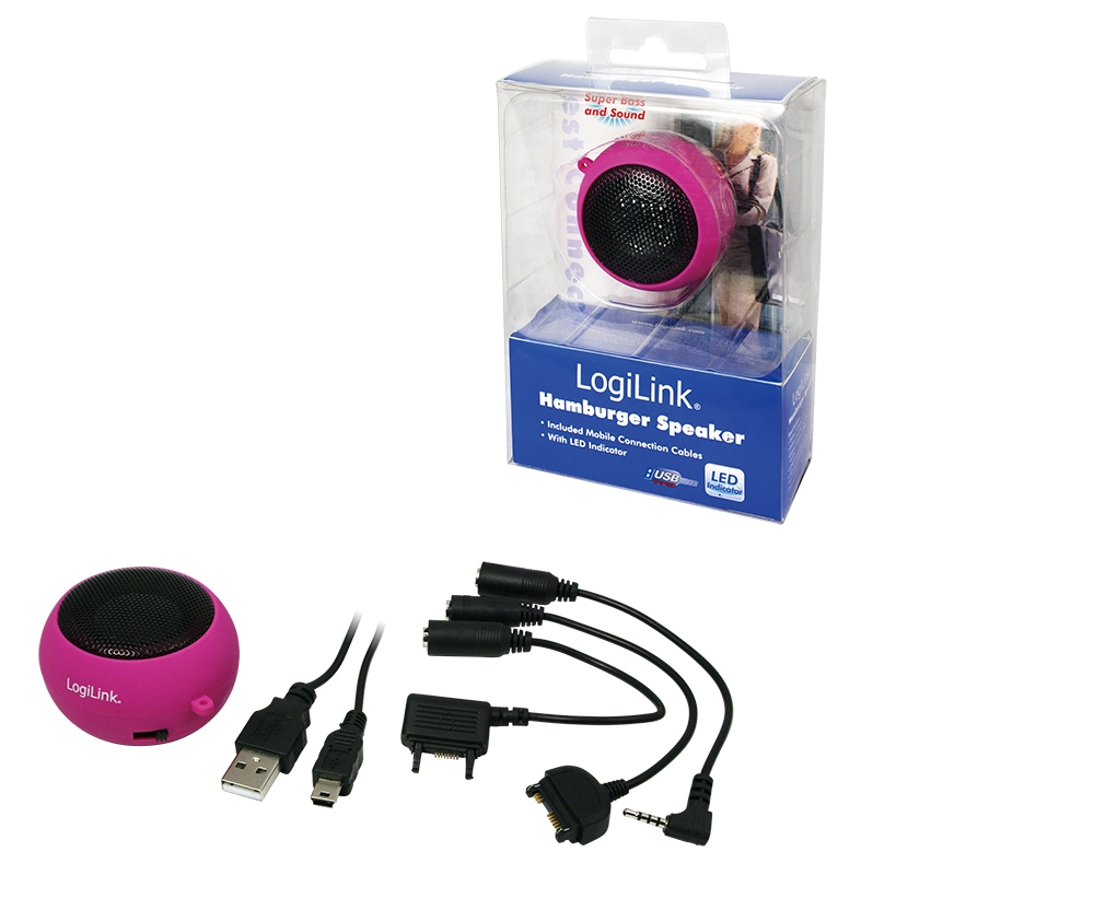 LogiLink SP0012 portable/party speaker Pink 2.5 W image 1