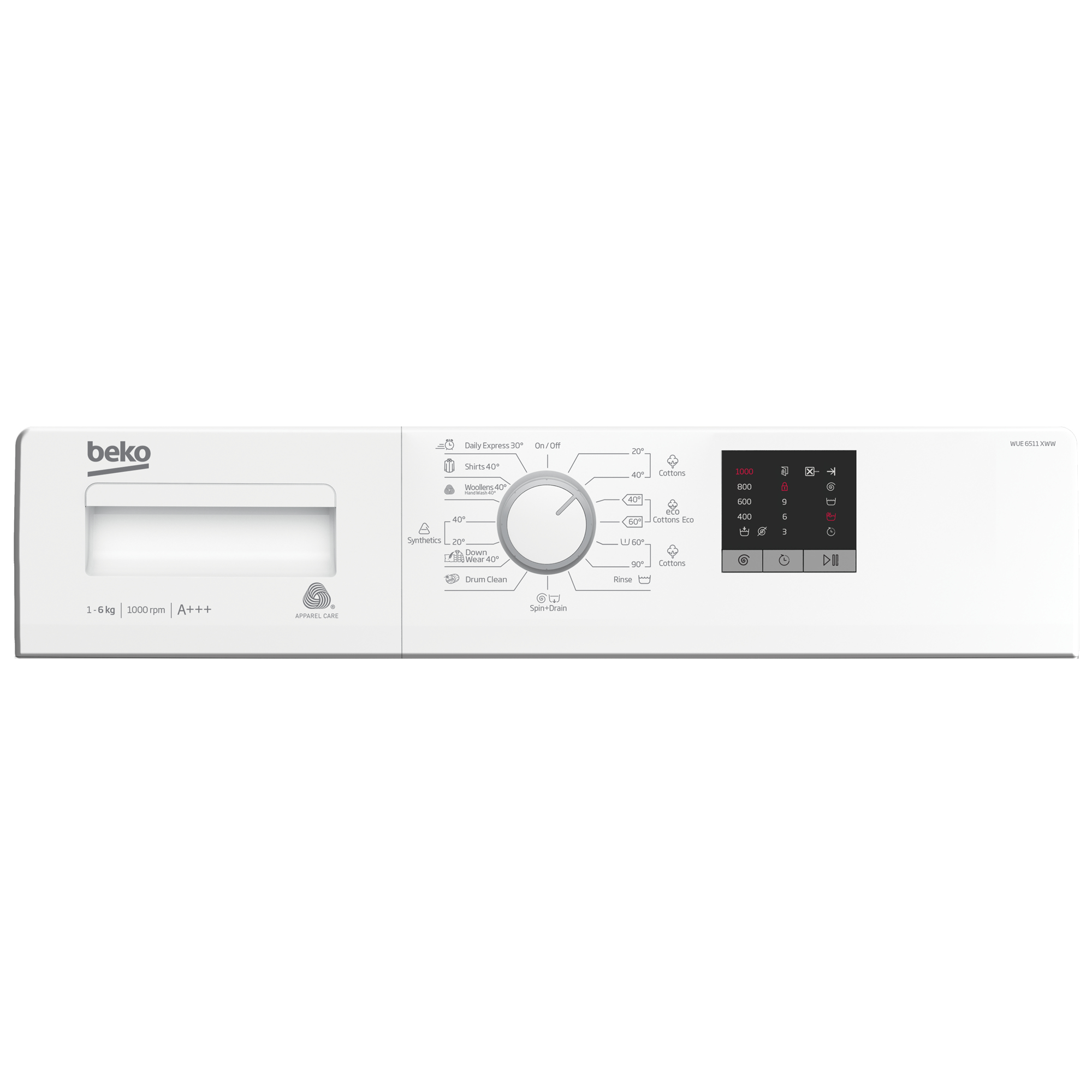 Beko WUE6511XWW washing machine Front-load – image 8