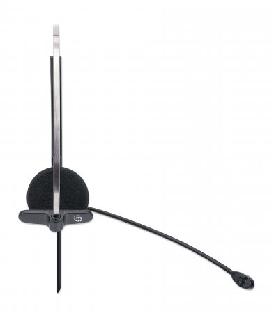 Manhattan Mono On-Ear Headset (USB), Microphone Boom (padded), Retail Box Packaging, Adjustable Headband, In-Line Volume Control, Ear Cushion, USB-A for both so – image 5