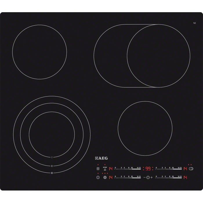 AEG KFA58DO Black Built-in Ceramic hob 4 zone(s)
