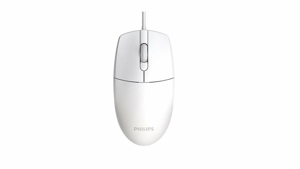 Philips 2000 series SPK7247W/93 mouse Universal Ambidextrous USB Type-A Optical 1200 DPI – image 1