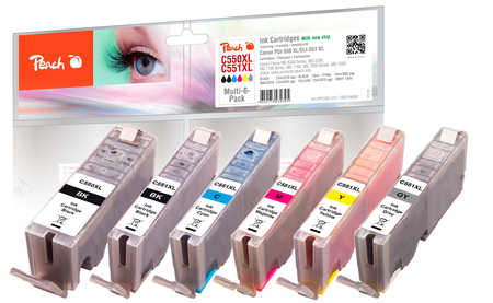 Peach PI100-312 ink cartridge Photo black, Photo cyan, Photo grey, Photo magenta, Photo yellow