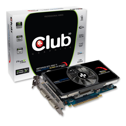 CLUB3D CGNX-XT55024SO graphics card NVIDIA GeForce GTX 550 Ti – image 1