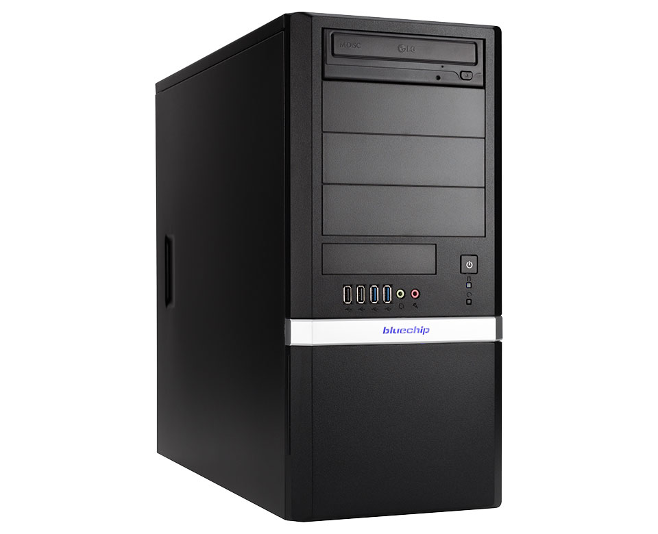 bluechip BUSINESSline T5500 Intel Core i5 i5-14400 8 GB DDR5-SDRAM 500 GB SSD Windows 11 Pro Midi Tower PC Nero