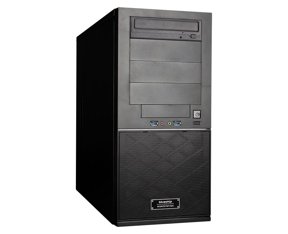 bluechip BUSINESSline Workstation WS1400 AMD Ryzen™ 7 7700X 16 GB DDR5-SDRAM 500 GB SSD NVIDIA Quadro T1000 Windows 11 Pro Mi