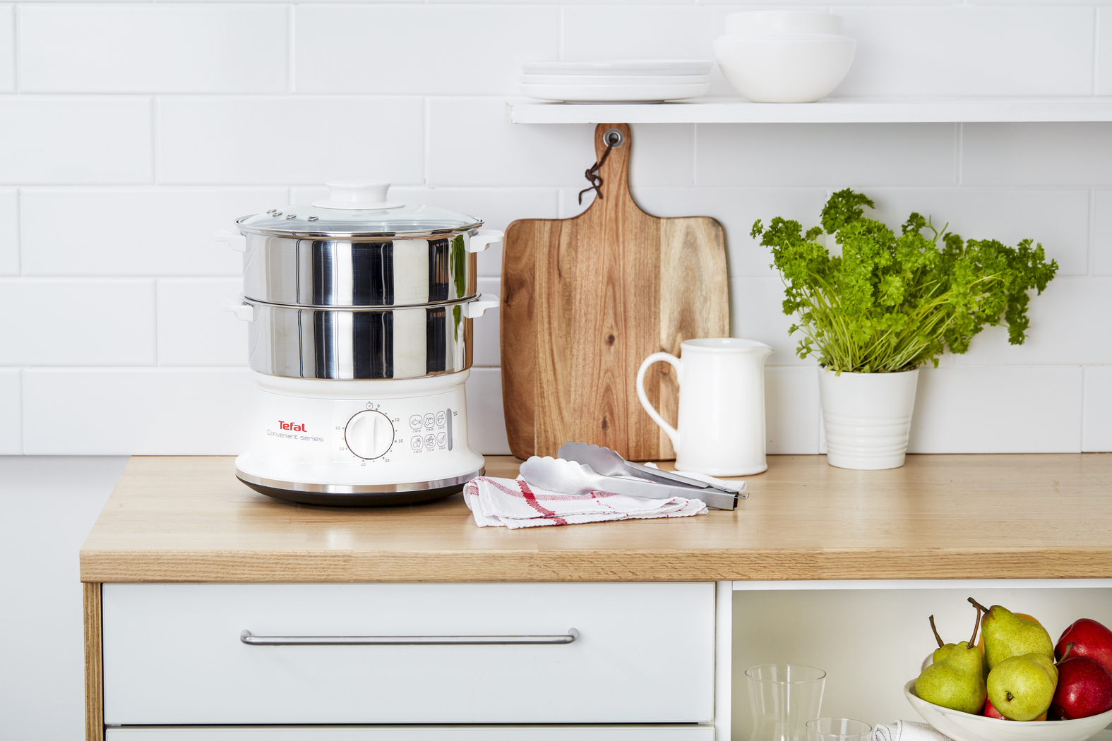 Tefal VC1451 steam cooker 2 basket(s) Countertop Stainless steel, White – image 6