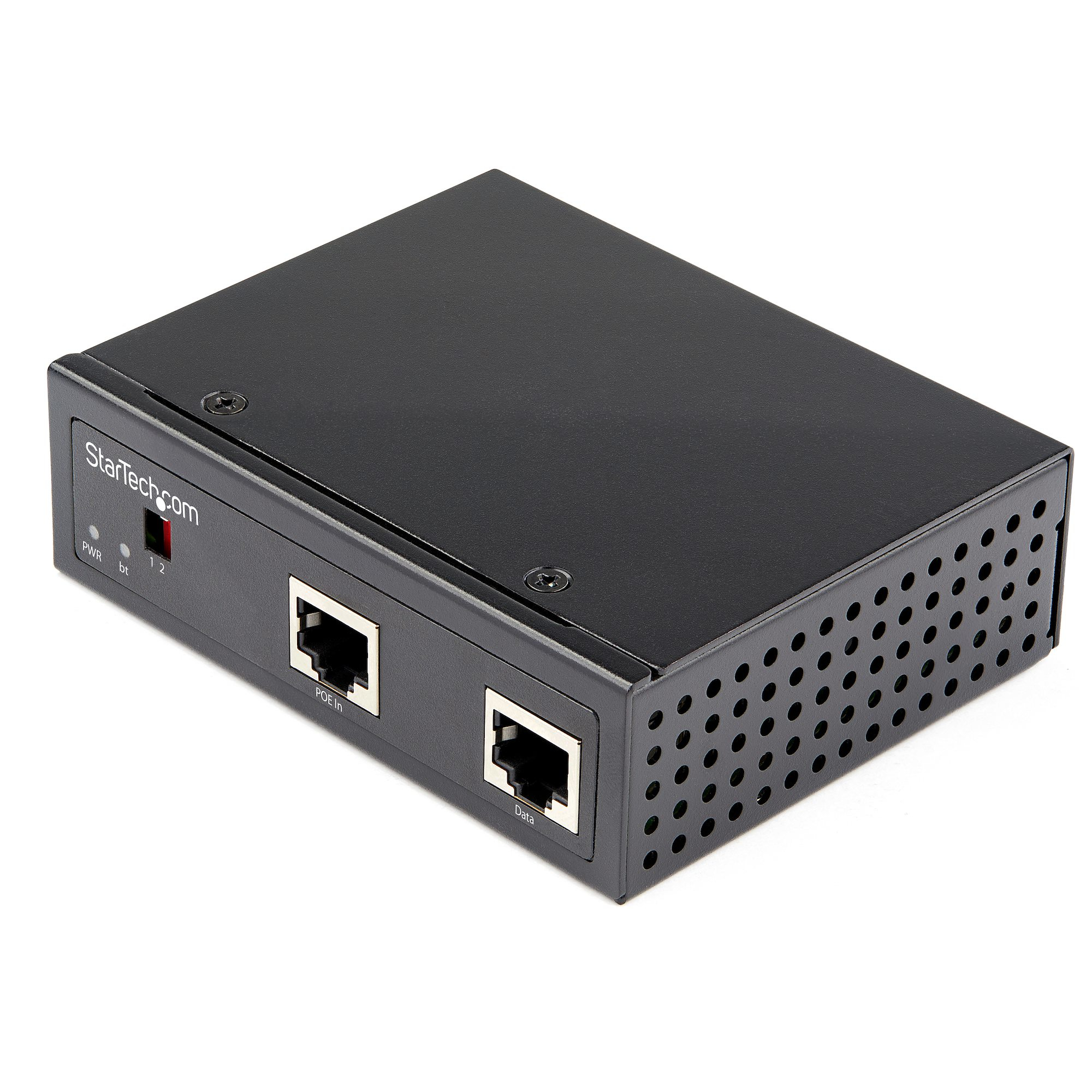 StarTech.com Industriell Gigabit PoE-splitter - 90 W hög hastighet över Ethernet PoE+++-splitter - 12-48 V DC-splitter 802.3bt - LAN/RJ45 Ultra PoE till DC-adapter - -40 &degC till +75 &degC