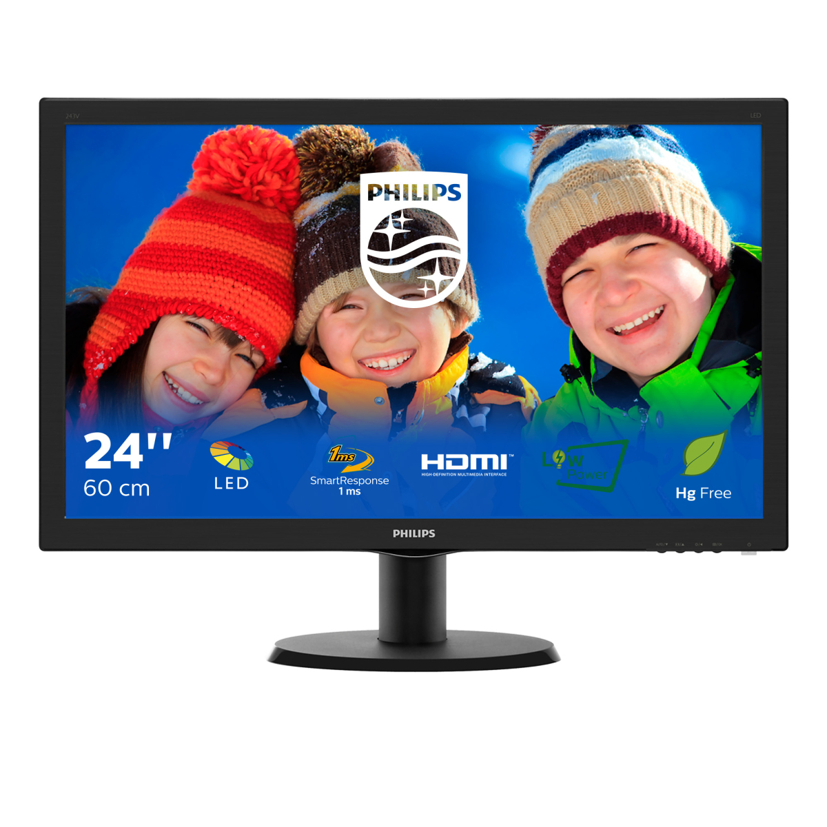 Philips V Line LCD monitor with SmartControl Lite 243V5LHSB/00 – image 1