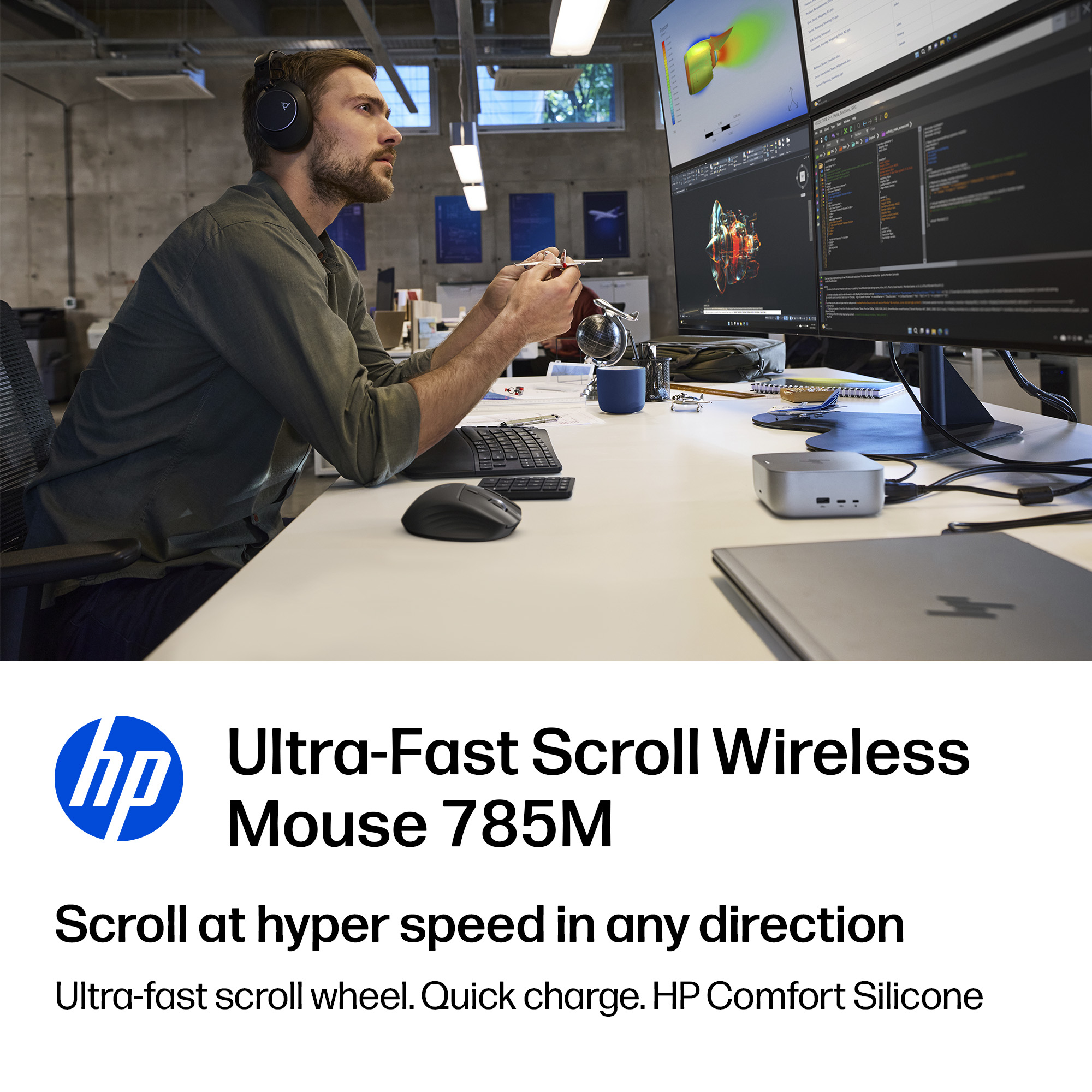 HP Ultra-Fast-Scroll Wireless Mouse 785M – image 2