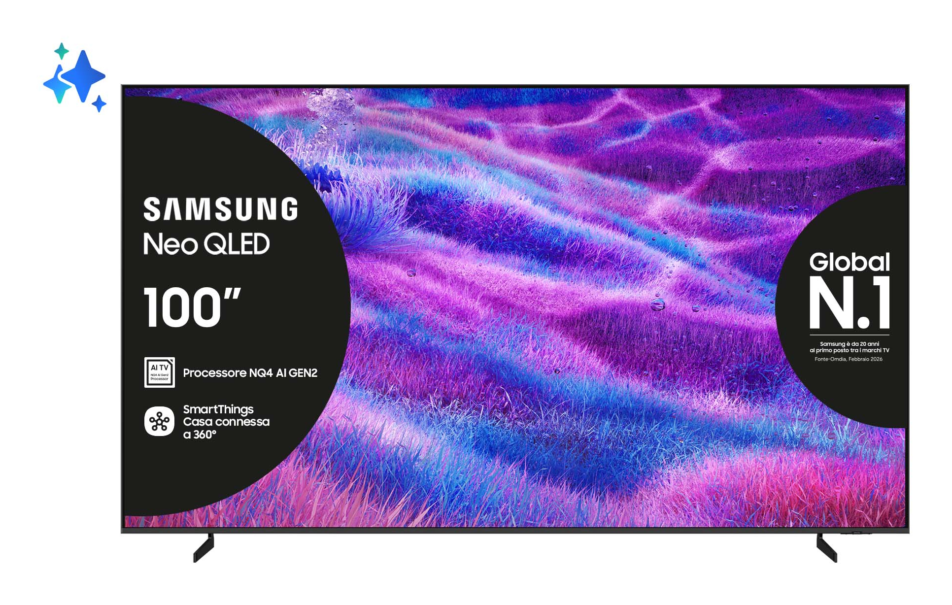 Samsung QE100QN80FUXZT TV 2,54 m (100 ) 4K Ultra HD Smart TV Wifi Argent Neuf — photo 1