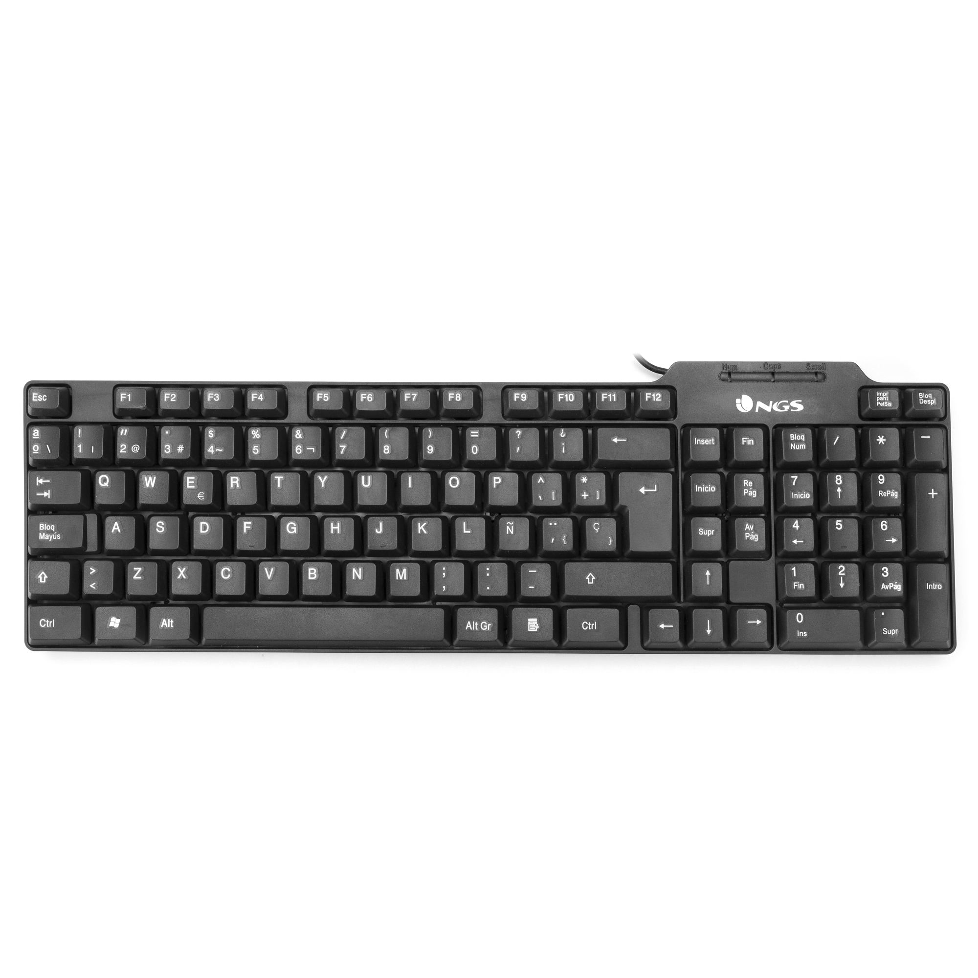 NGS Funky keyboard Office USB Spanish Black – image 1