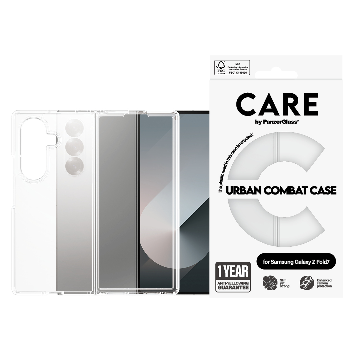 PanzerGlass CARE™ by PanzerGlass® Urban Combat Case Transparent Samsung Galaxy Z Fold7 – image 2
