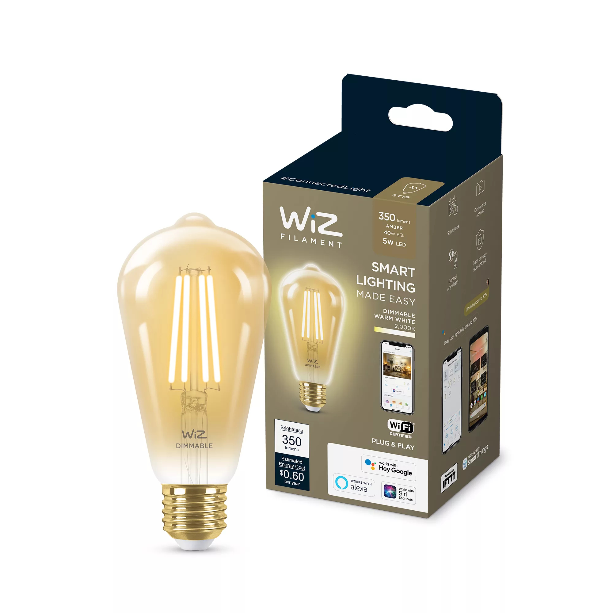 WiZ 046677603496 smart lighting Smart bulb Wi-Fi/Bluetooth – image 2