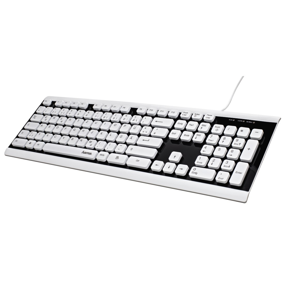 Hama U8173000 keyboard Universal USB QWERTY English Black, White