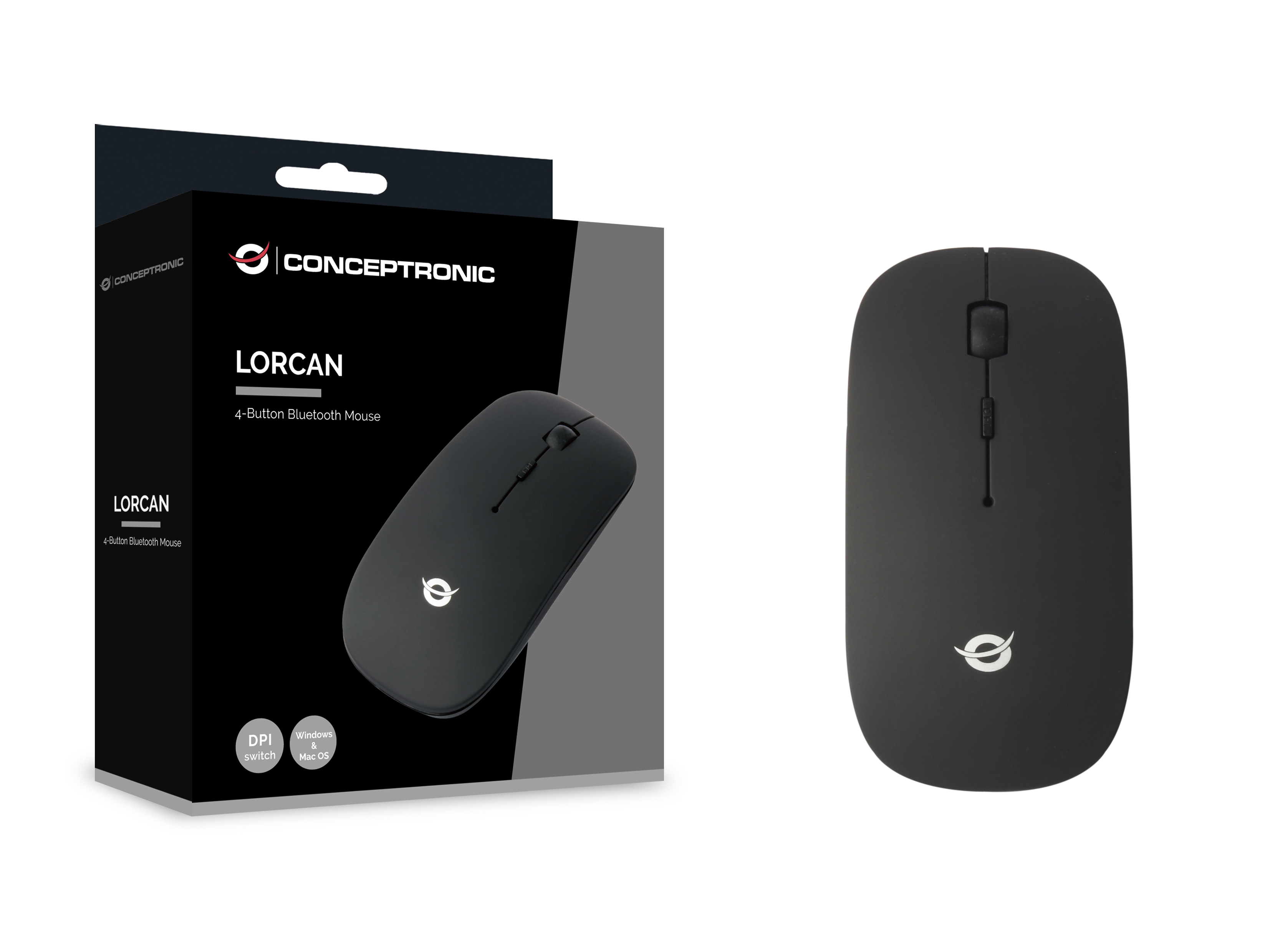 Conceptronic LORCAN01B Bluetooth-Maus mit 3 Tasten