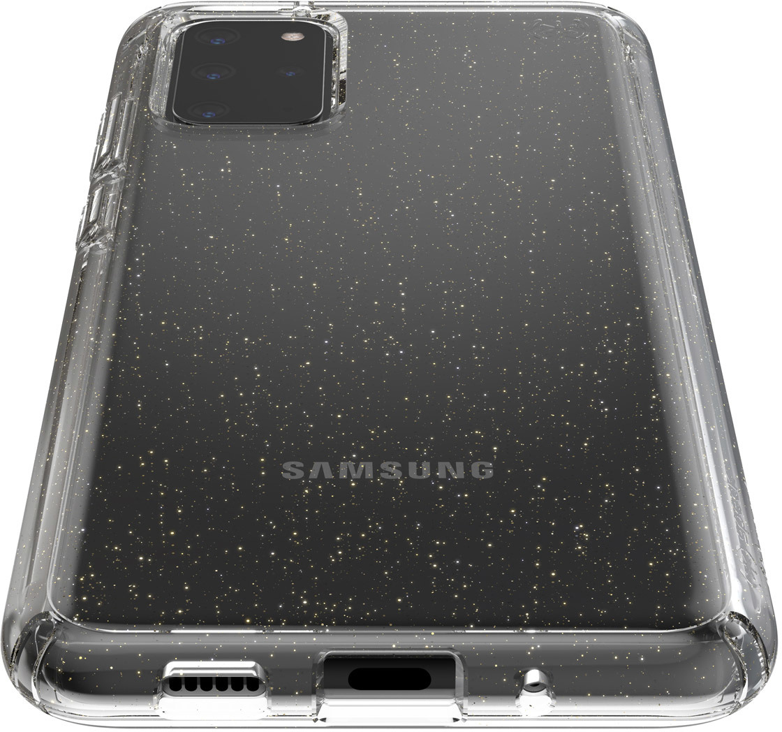 Speck Presidio Perfect Clear Glitter Samsung Galaxy S20 Plus Clear/Gold – image 5