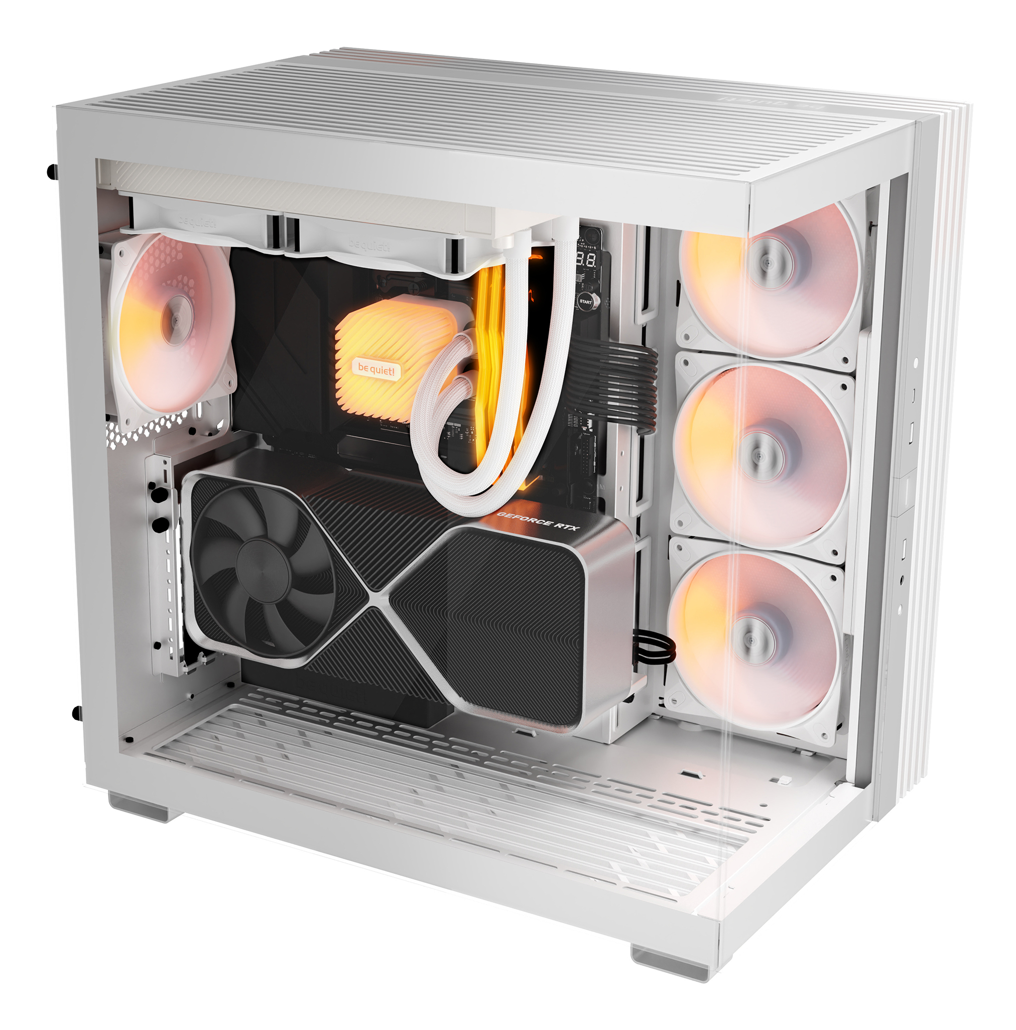 Gabinete Gamer be quiet! LIGHT BASE 600 DX White - Media Torre - ATX/M-ATX/Mini-ATX - Panel Lateral - Blanco - BGW66 Gabinete Gamer be quiet! LIGHT BASE 600 DX White - Media Torre - ATX/M-ATX/Mini-ATX - Panel Lateral - Blanco - BGW66
