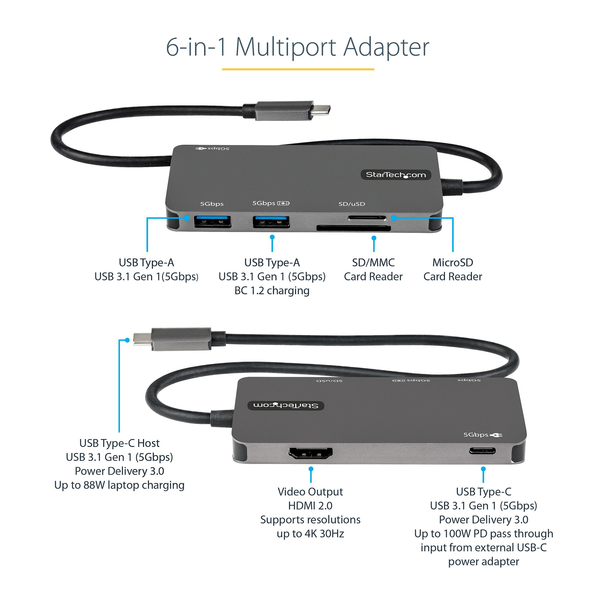 StarTech.com USB C Multiport Adapter - USB-C to 4K HDMI – image 5