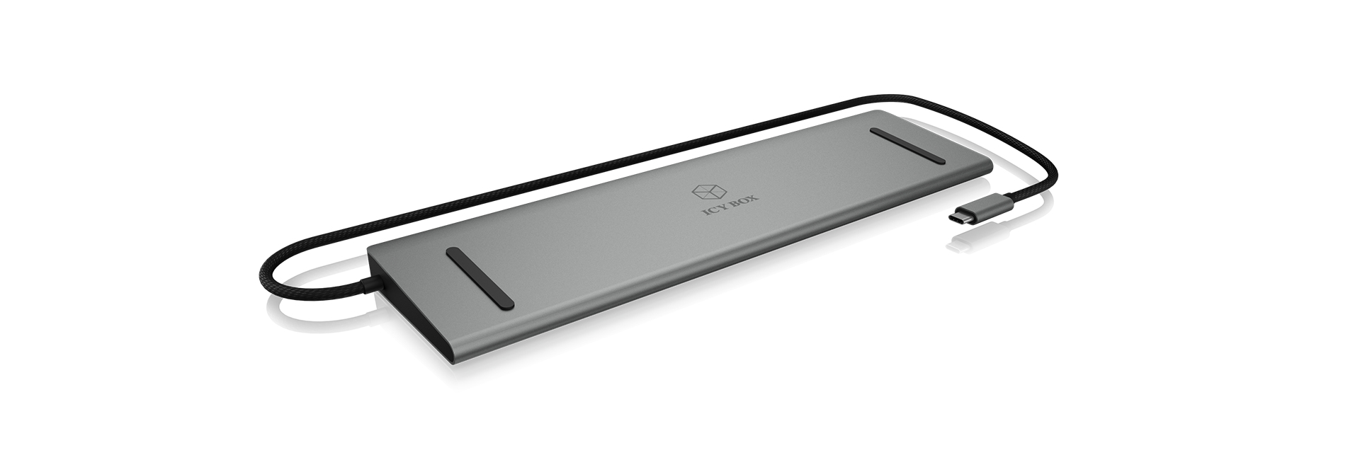 ICY BOX IB-DK2106-C Wired USB 3.2 Gen 1 (3.1 Gen 1) Type-C Anthracite, Black