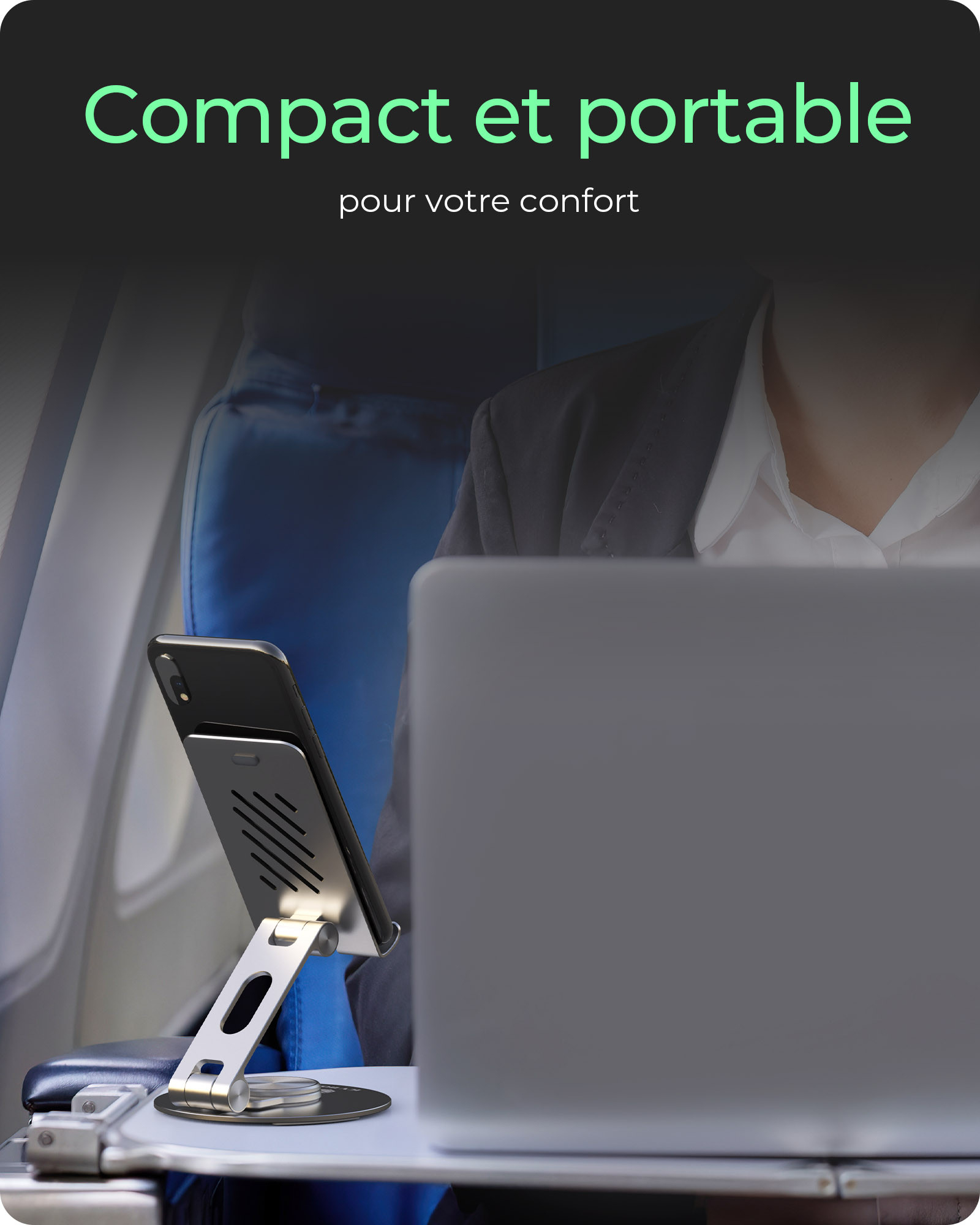 ICY BOX IB-TH201-R Support passif Mobile/smartphone, Tablette / UMPC Argent