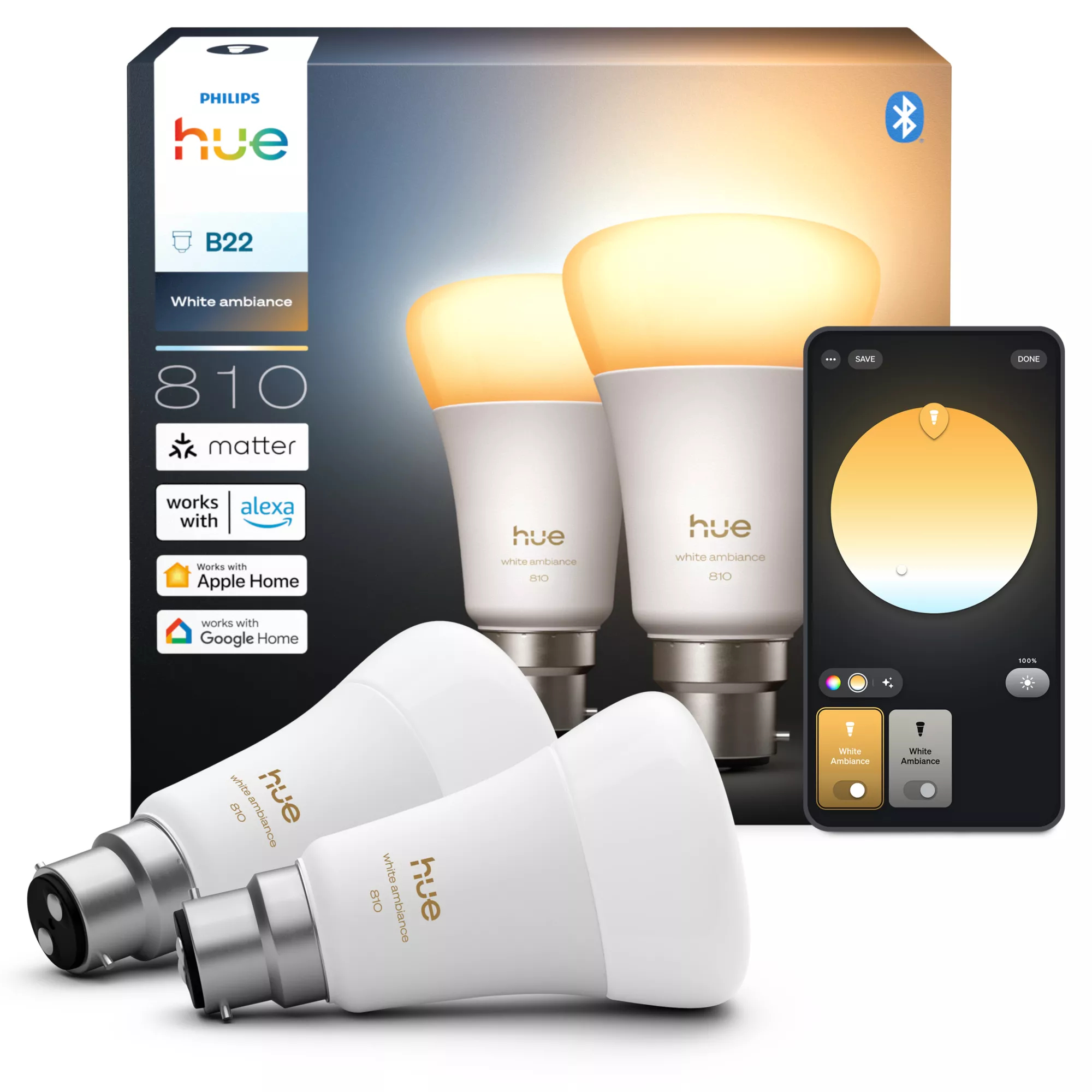 Philips by Signify Philips Hue White ambience A60 – B22 smart bulb – 810 – image 3