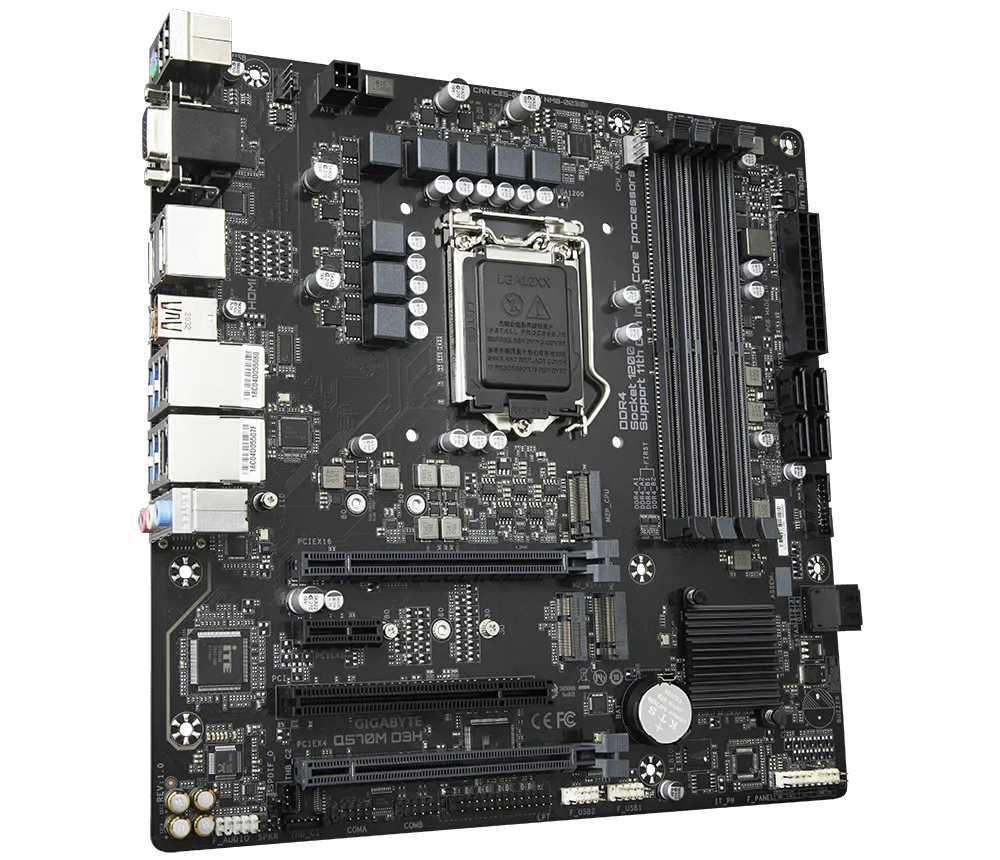 GIGABYTE GA-Q570M-D3H motherboard Intel Q570 Express LGA 1200 (Socket H5) micro ATX – image 3
