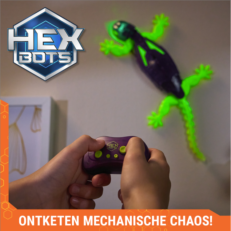 Spin Master HEX BOTS Glow-in-the-Dark Gecko, Rechargeable Remote Control Robot Kids Toys, Climbs up Walls for Prank Toys & Games, RC Robot for Boys & Girls Ages 4 & Up – image 6