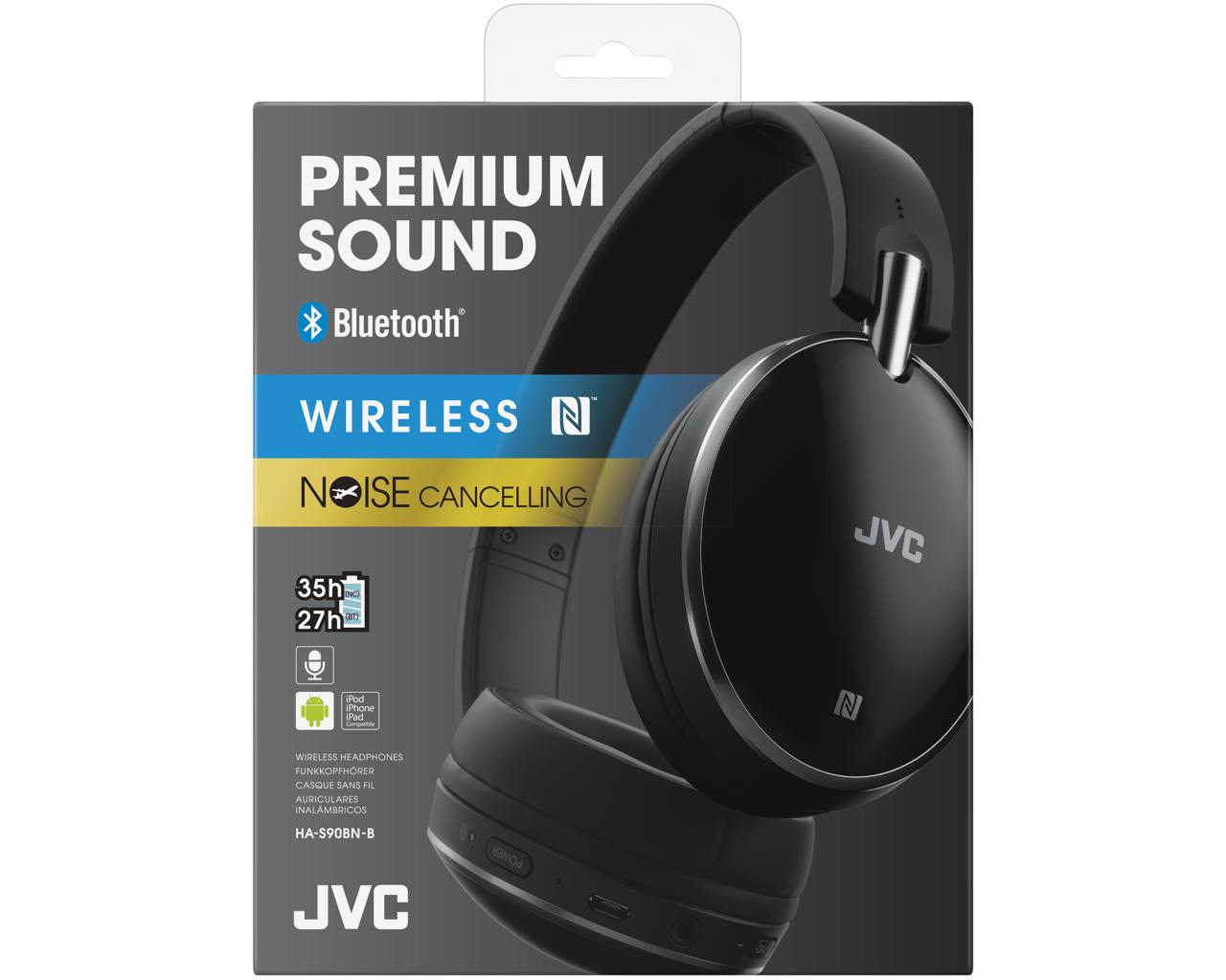 JVC HA-S90BN-B-E Headset Wireless Head-band Calls/Music Micro-USB Bluetooth Black, Silver – image 6