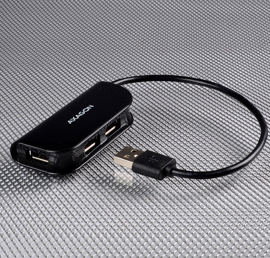 Axagon HUE-X4B interface hub USB 2.0 480 Mbit/s Black – image 2