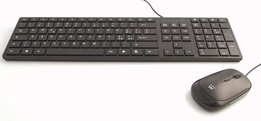Ewent EW3129 keyboard Mouse included USB English Black
