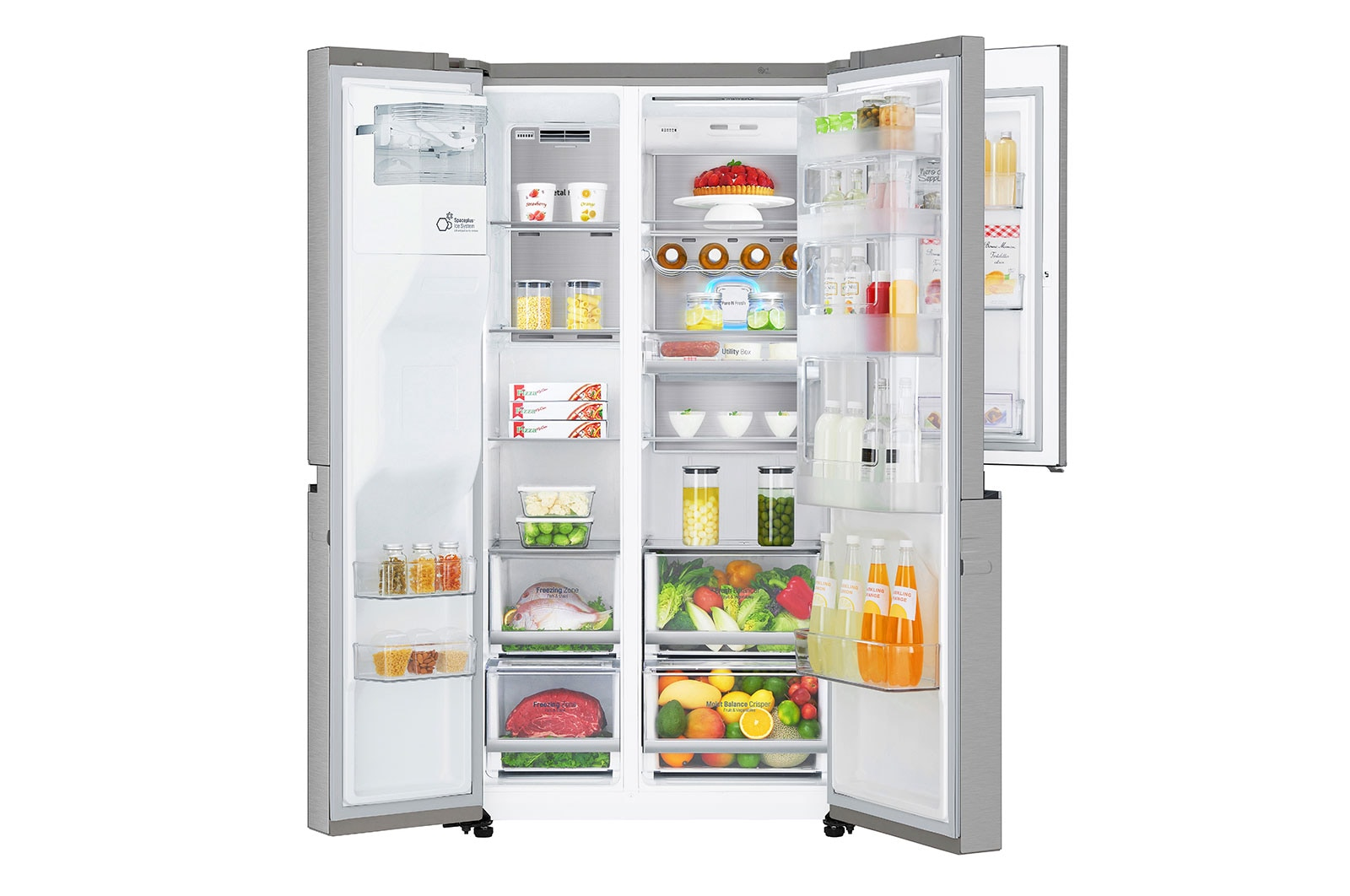 LG GSS6876SC side-by-side refrigerator Freestanding – image 3