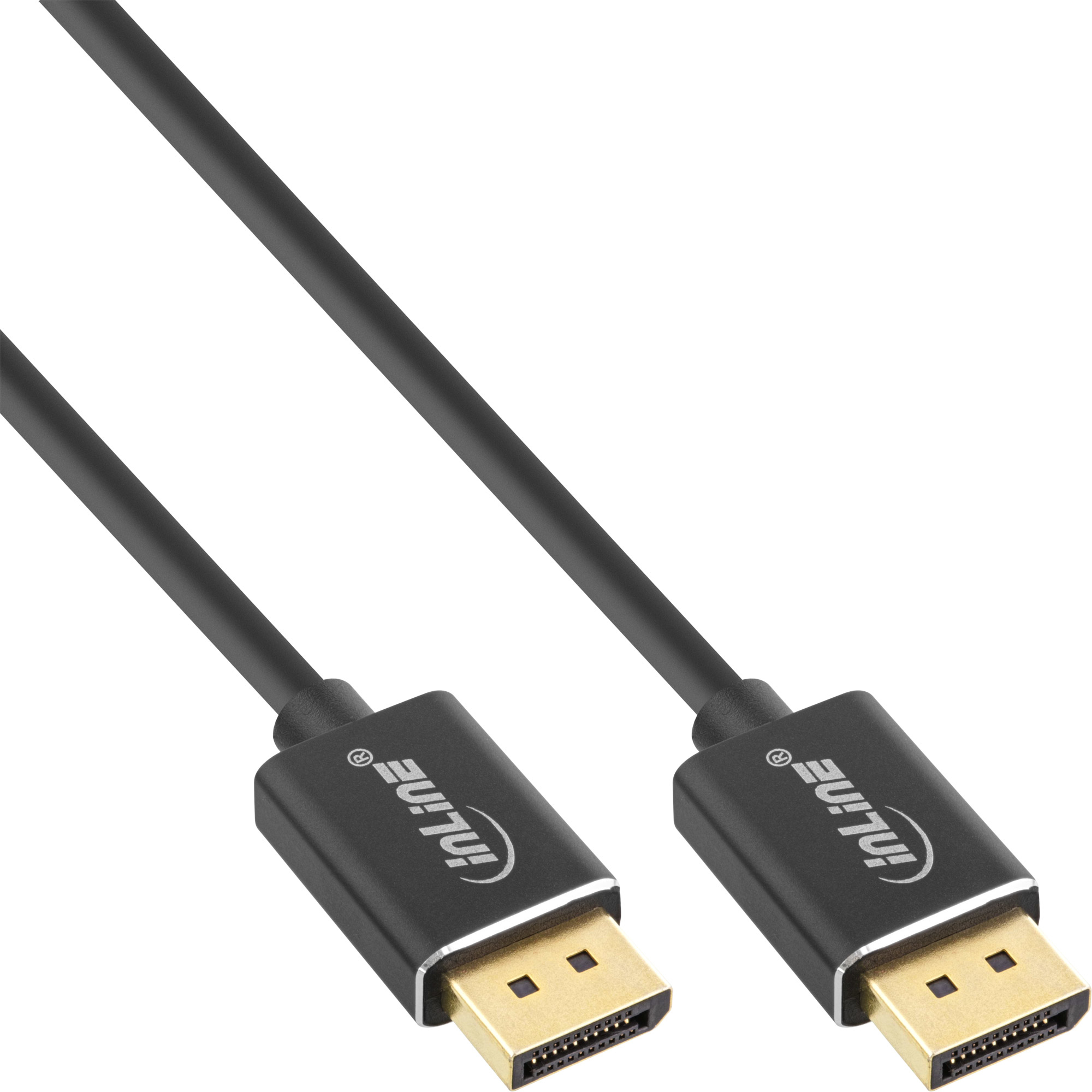 InLine Cavo DisplayPort 1.4 Slim 8K4K dorato nero 15m