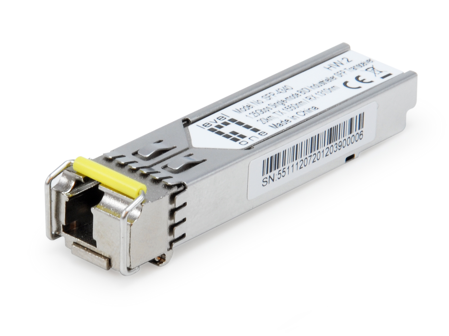 LevelOne SFP-4340 modulo del ricetrasmettitore di rete Fibra ottica 1250 Mbit/s (1.25G BIDI SMF SFP TRANSVR 20K)