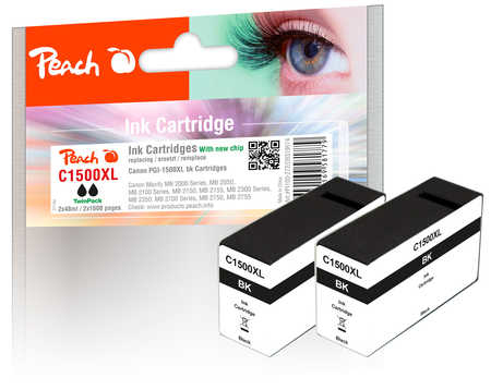 Peach PI100-272 ink cartridge 2 pc(s) Compatible High (XL) Yield Black