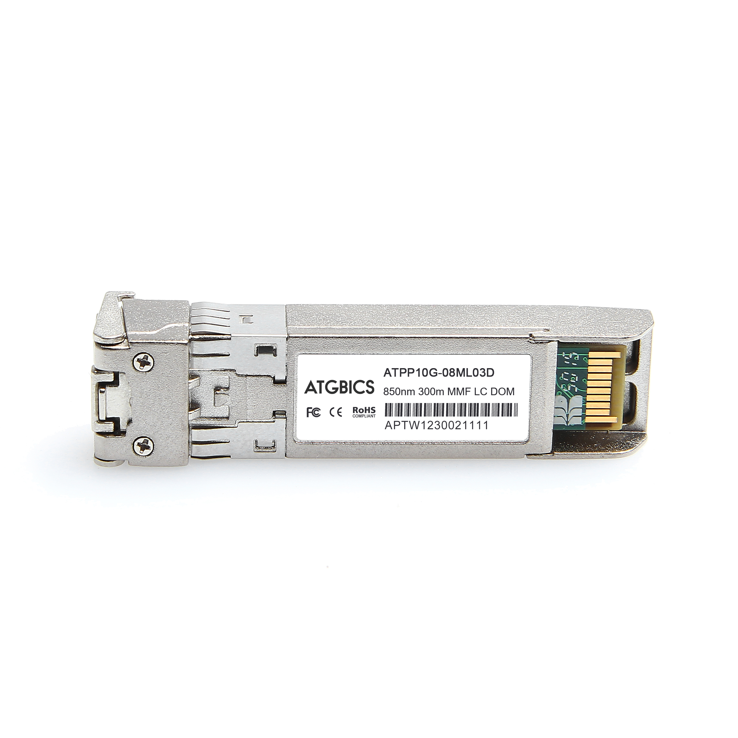 ATGBICS 1700485F1-C modulo del ricetrasmettitore di rete Fibra ottica 10000 Mbit/s SFP 850 nm (1700485F1 AdTran Compatible Tran