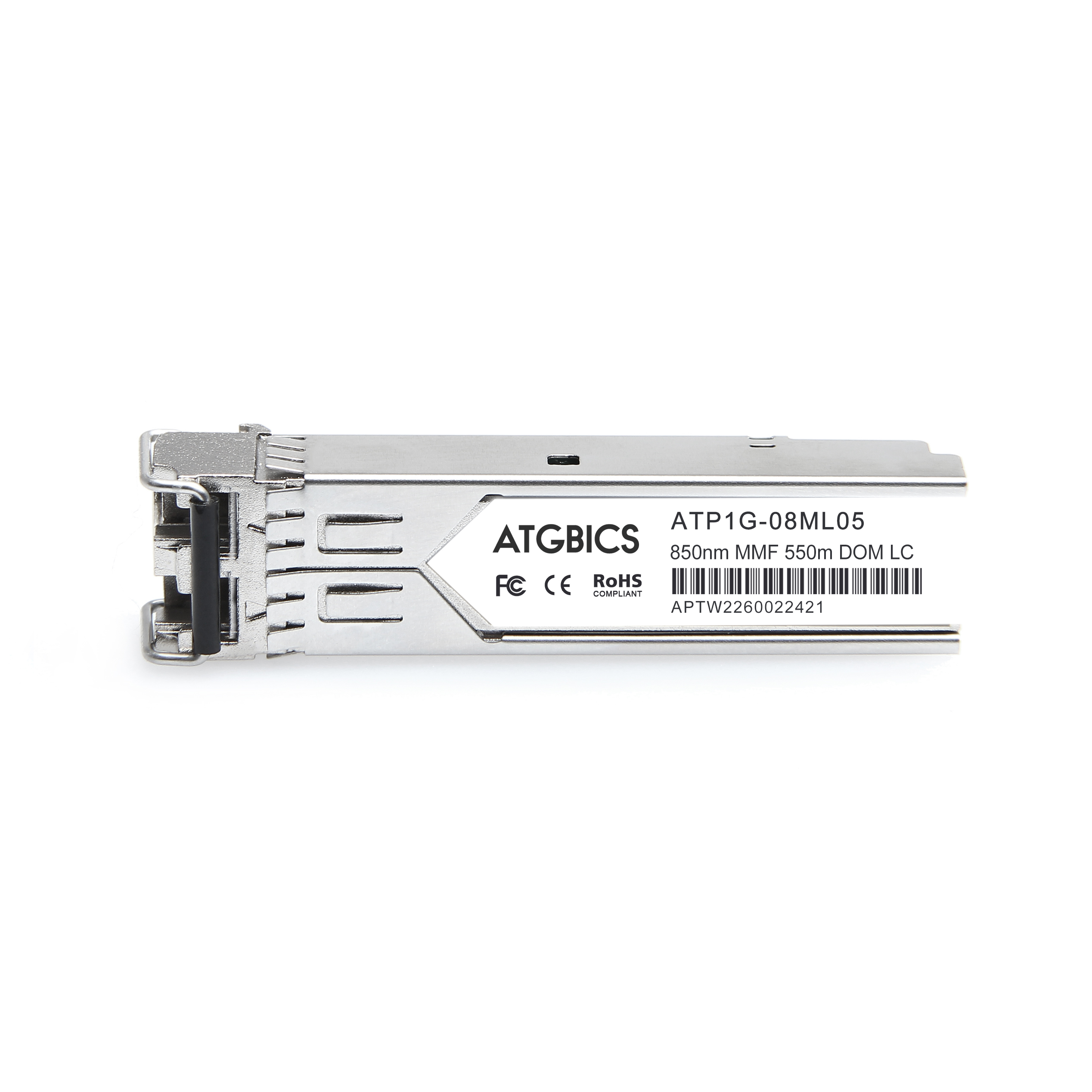 ATGBICS 1AB187280063-C modulo del ricetrasmettitore di rete Fibra ottica 1000 Mbit/s SFP 850 nm (1AB187280063 Alcatel Lucent Co