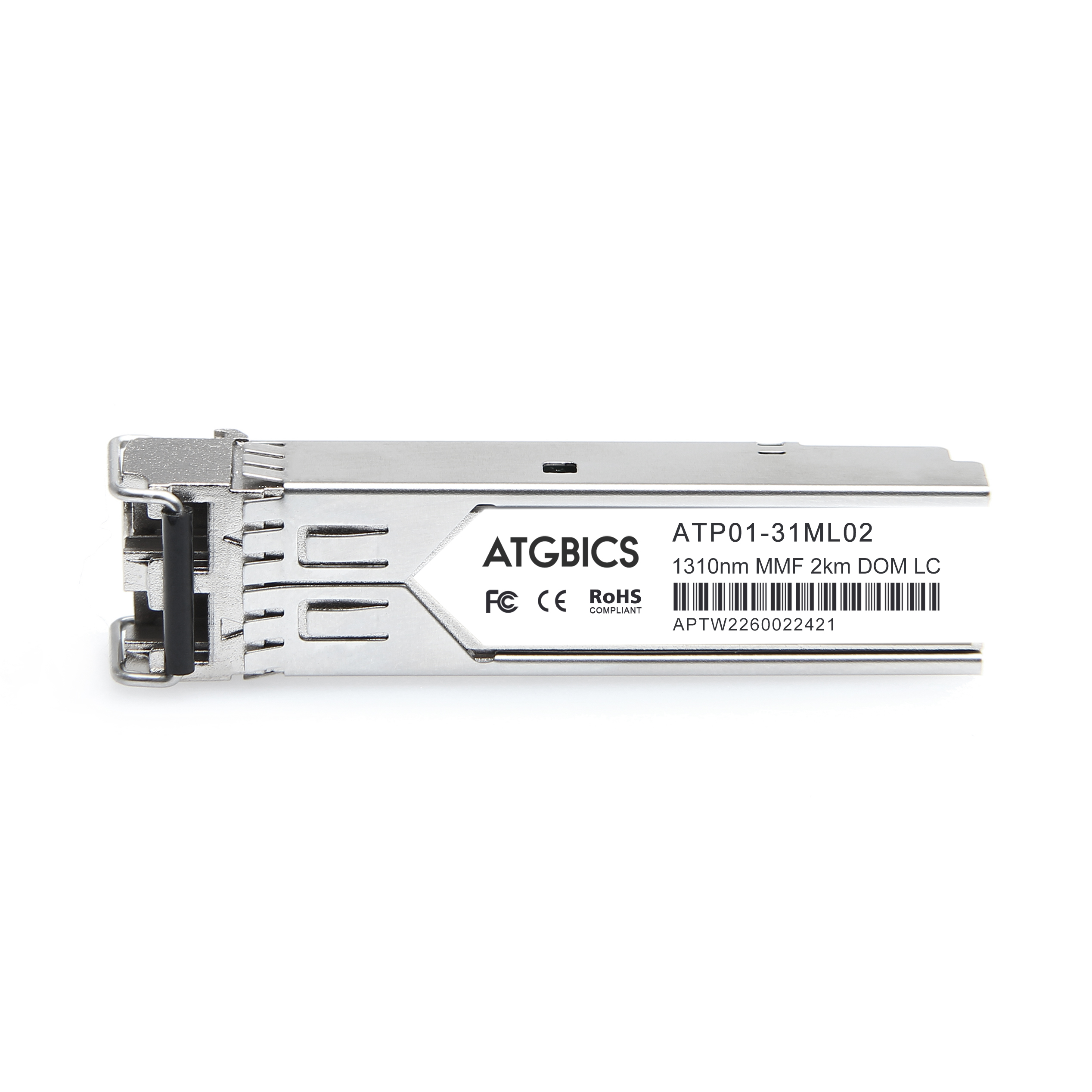 ATGBICS SFP-1G-FX-MSA-AT modulo del ricetrasmettitore di rete Fibra ottica 1000 Mbit/s 1310 nm (SFP-1G-FX-MSA Universally Coded