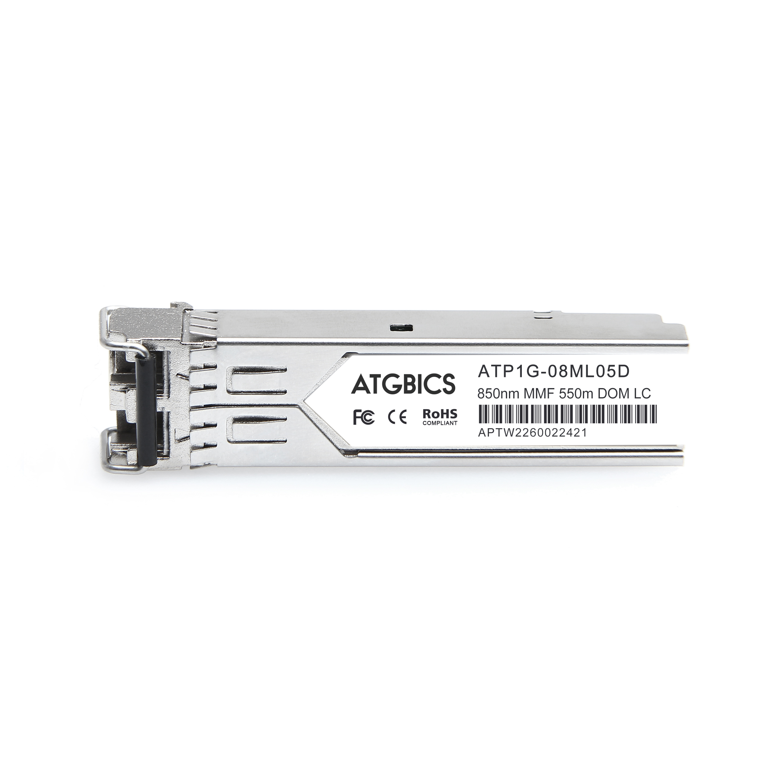 ATGBICS AFBR-57M5APZ-CS2-C modulo del ricetrasmettitore di rete Fibra ottica 1000 Mbit/s SFP 850 nm (AFBR-57M5APZ-CS2 Avago Bro